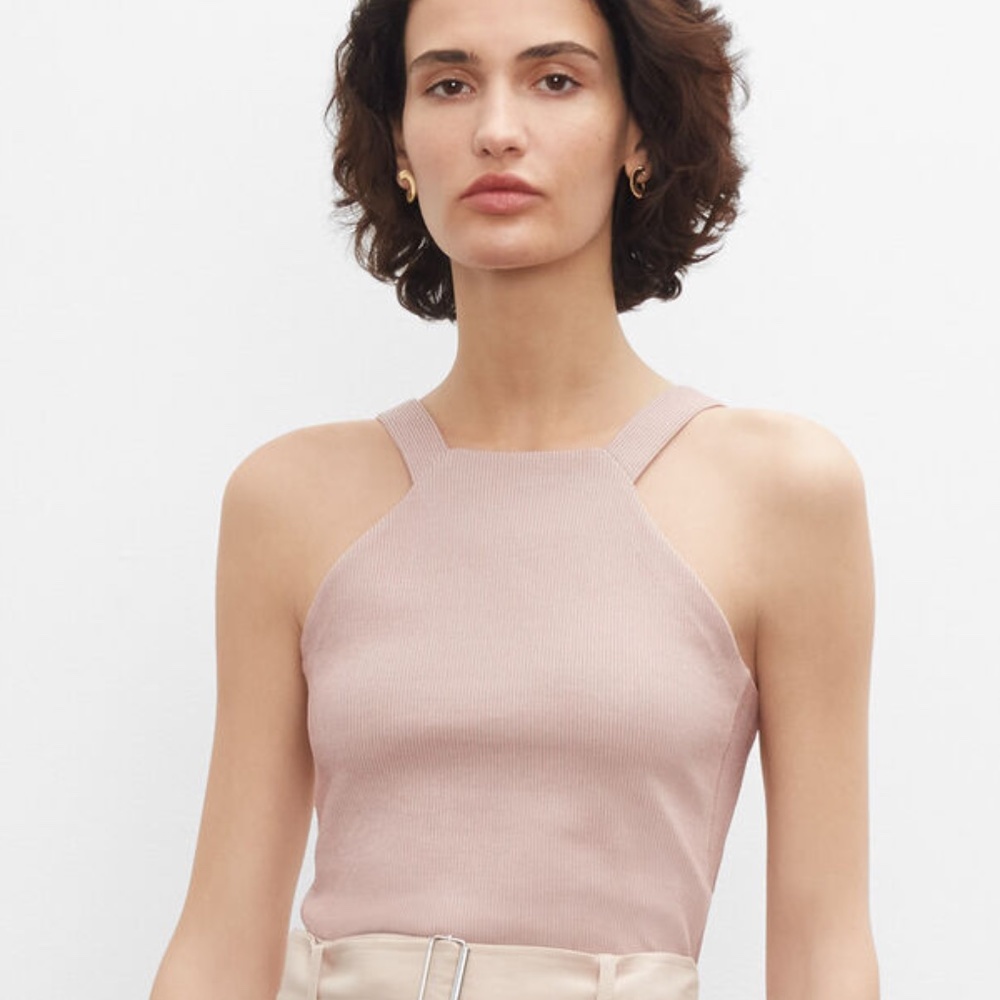 CLUB MONACO MODERN SHELL TOP MAUVE XL SLEEVELESS